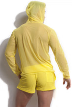 ALEXANDER COBB TRANSPARENT HOODY YELLOW