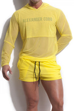 ALEXANDER COBB TRANSPARENT HOODY YELLOW