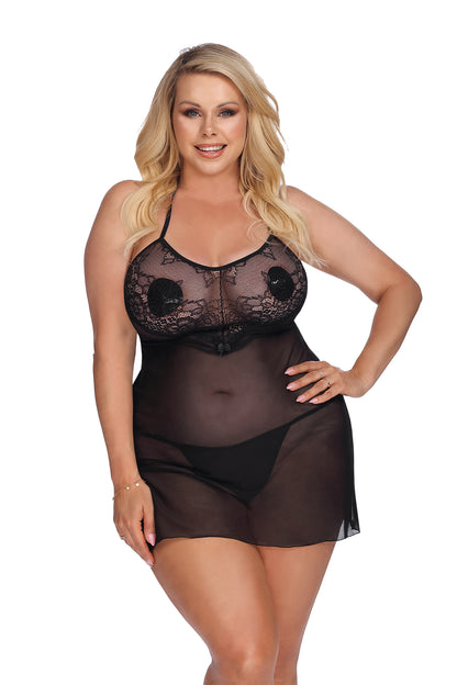 black Chemise AA053637 - 5XL/6XL-0