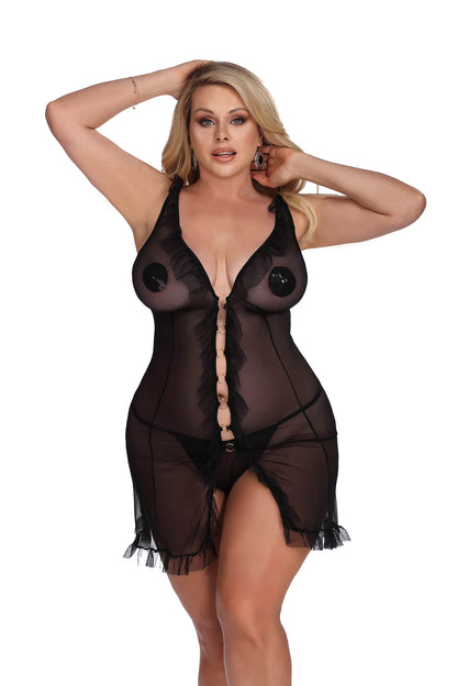 black Chemise AA053640 - 5XL/6XL-0