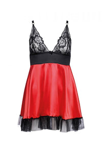 black/red chemise AA052280 - 2XL/3XL-2