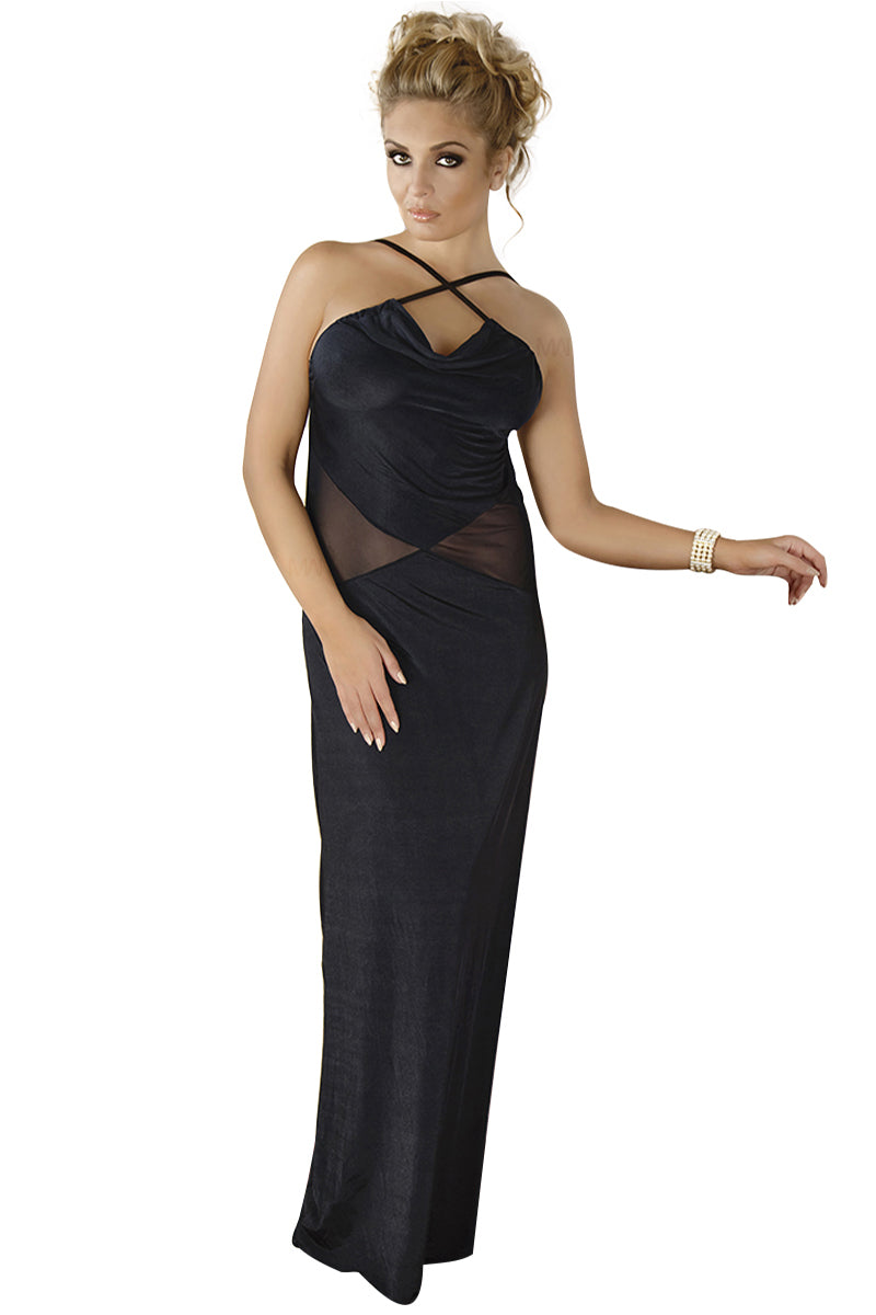 black long dress M/1068 38/40 by Andalea Lingerie-0