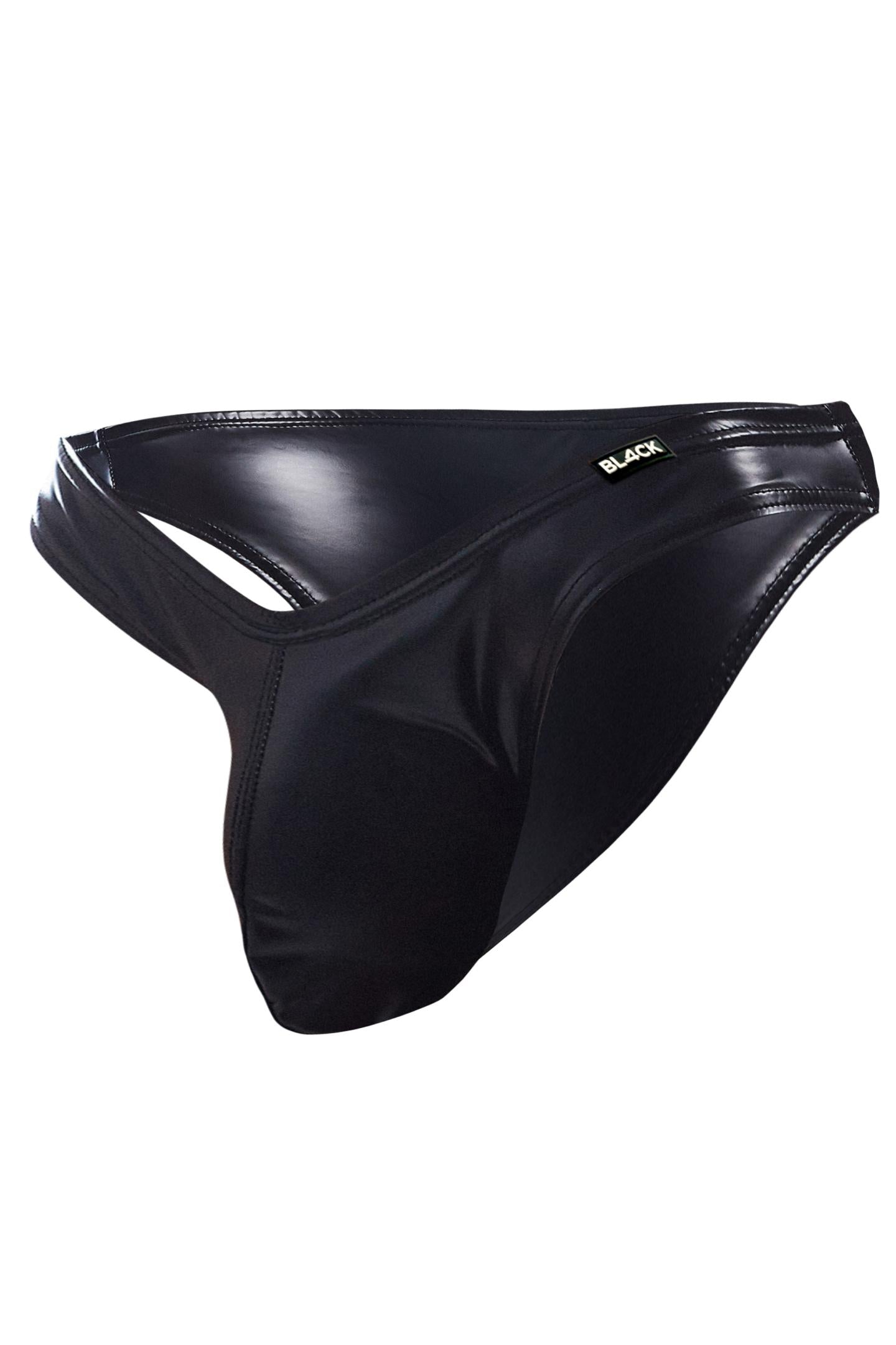 black wetlook bikini briefs BL4CK01 - XL-2