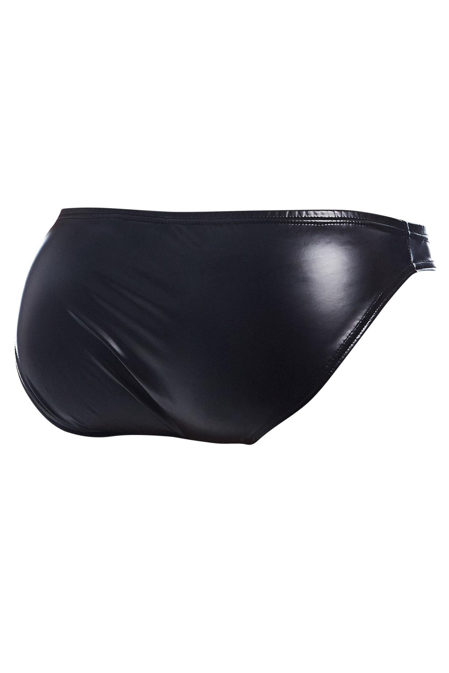 black wetlook bikini briefs BL4CK01 - XL-3