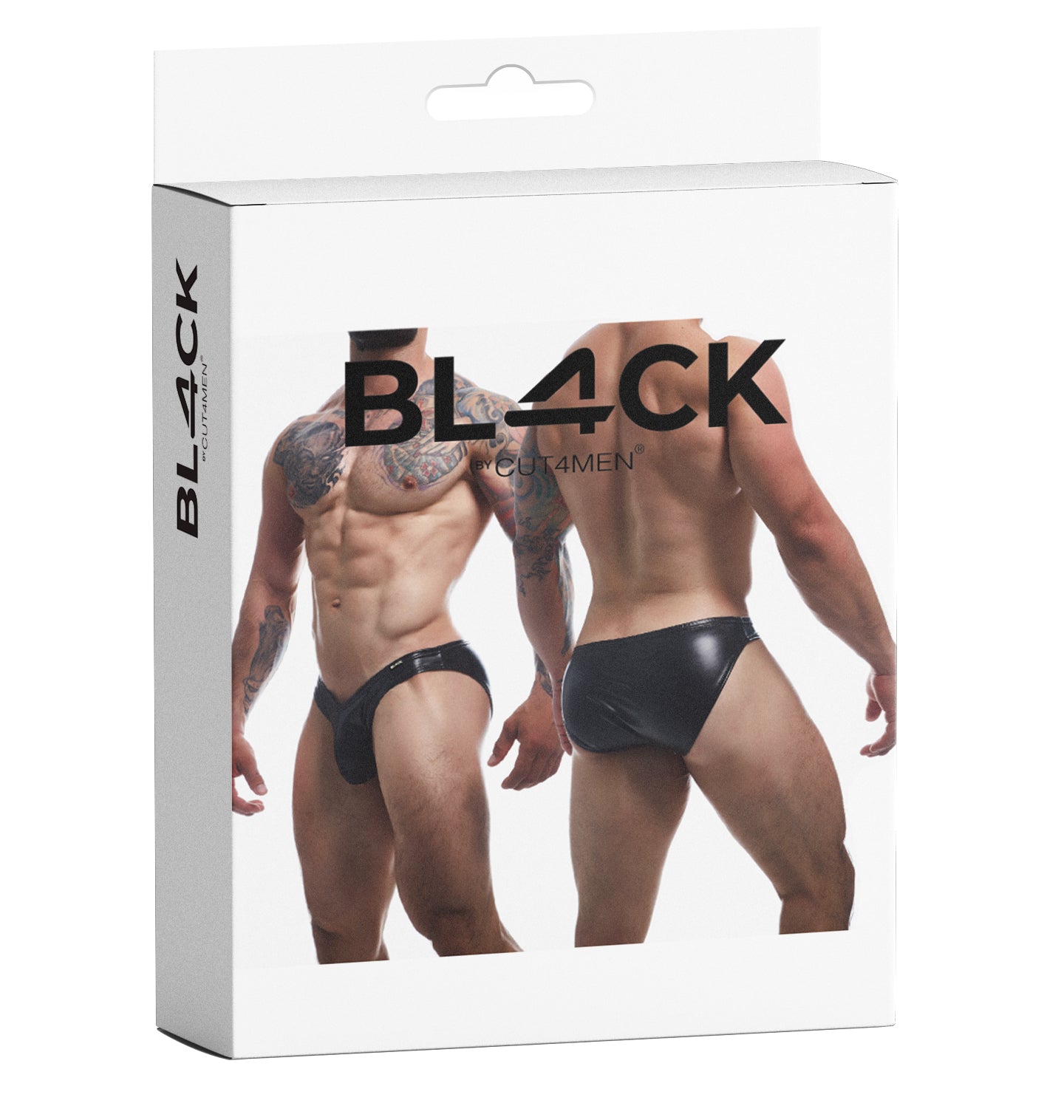 black wetlook bikini briefs BL4CK01 - XL-4