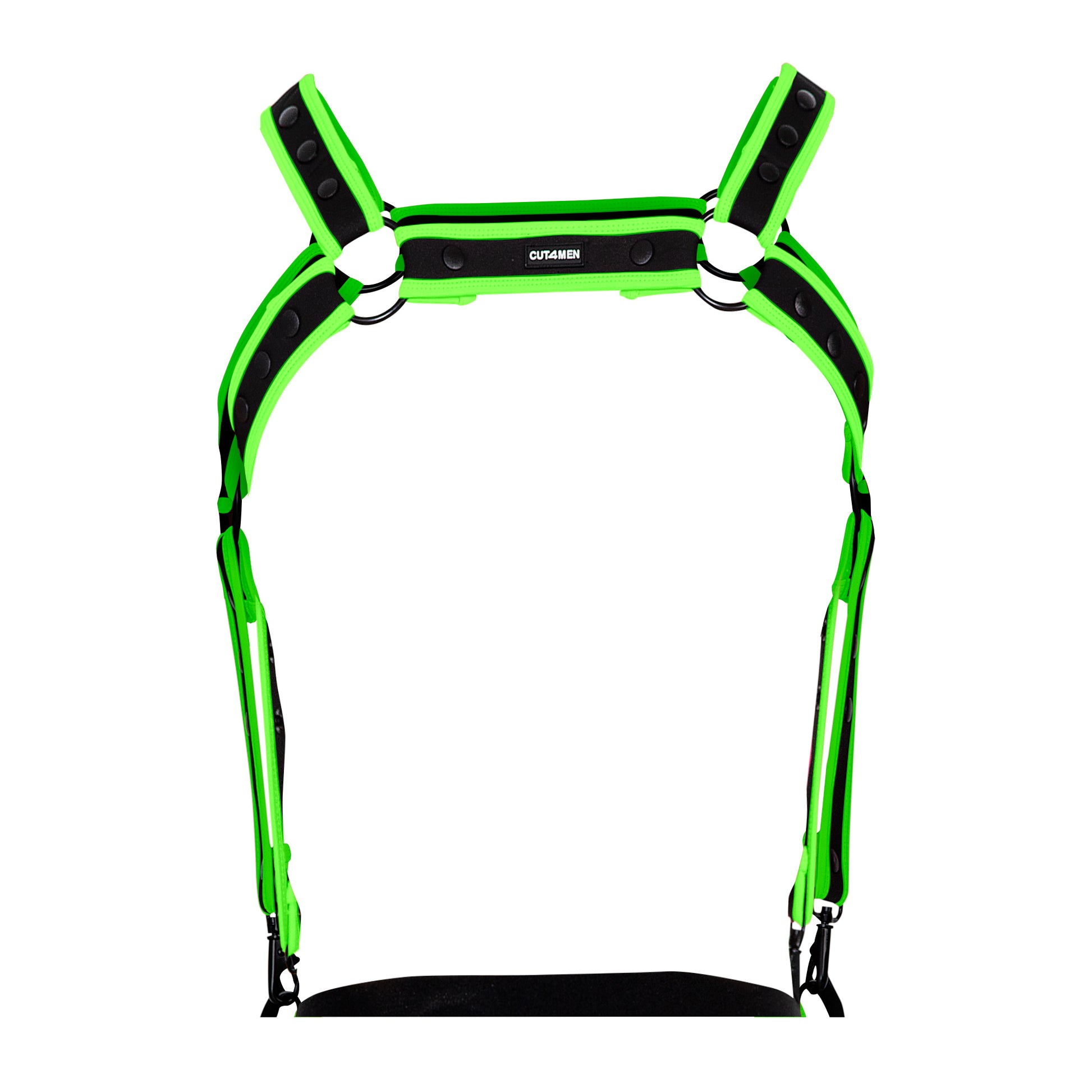 black/green chest harness  - OS-4