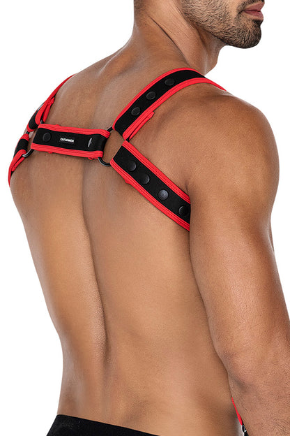 black/red chest harness 05 - OS-2