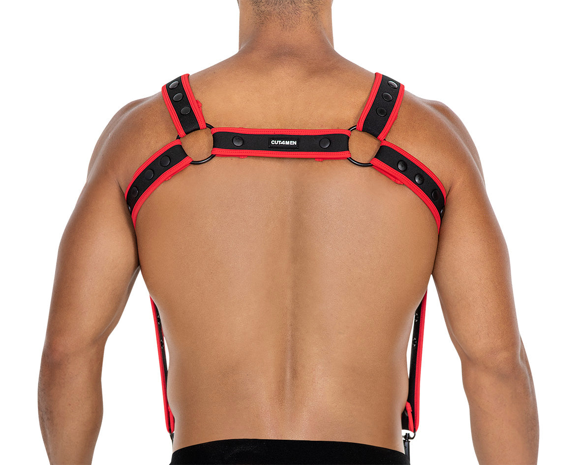 black/red chest harness 05 - OS-4