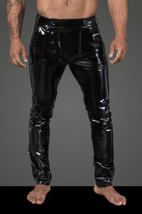 Men's long pants made of elastic PVC H060 - XL-0