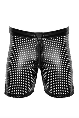 black wetlook Shorts H077 - 3XL-0