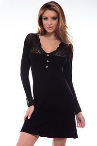 black Nightdress Melani XL by Hamana Lingerie-0