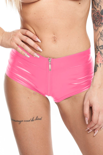 pink wetlook Shorts SH032 - XL-0