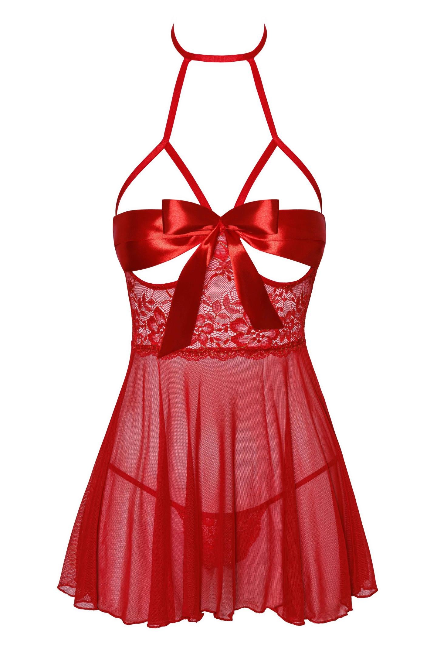 KISS247 Sexy Kiss Babydoll red - L/XL-0