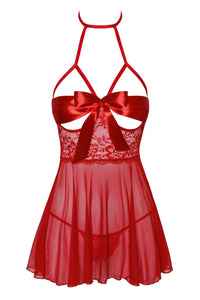 KISS247 Sexy Kiss Babydoll red - L/XL-0