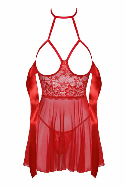 KISS247 Sexy Kiss Babydoll red - L/XL-1