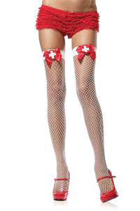 white net stocking S-L 9511 by Leg Avenue Lingerie-0