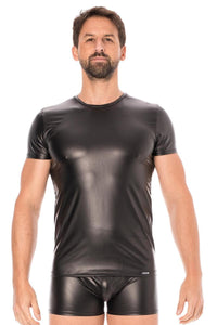 black wetlook T-Shirt 2008-81 - M-0