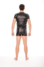 black wetlook T-Shirt 2008-81 - M-4