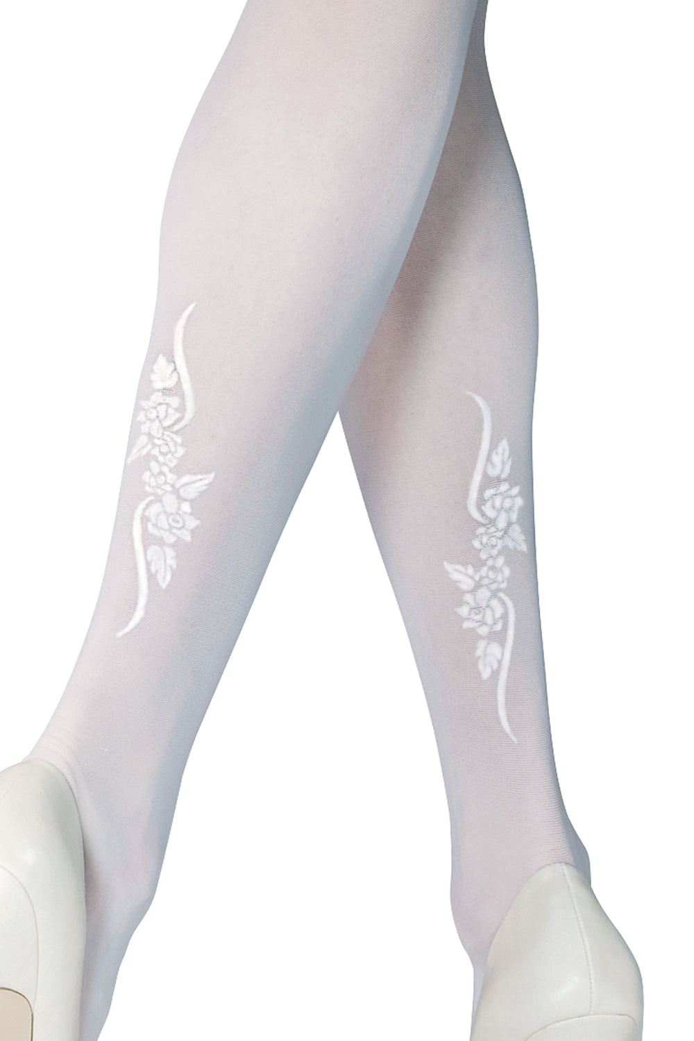 white Hold-ups Stockings Lisa T3/4-2