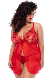 red Babydoll - MAL7559XRED - 3XL/4XL-0