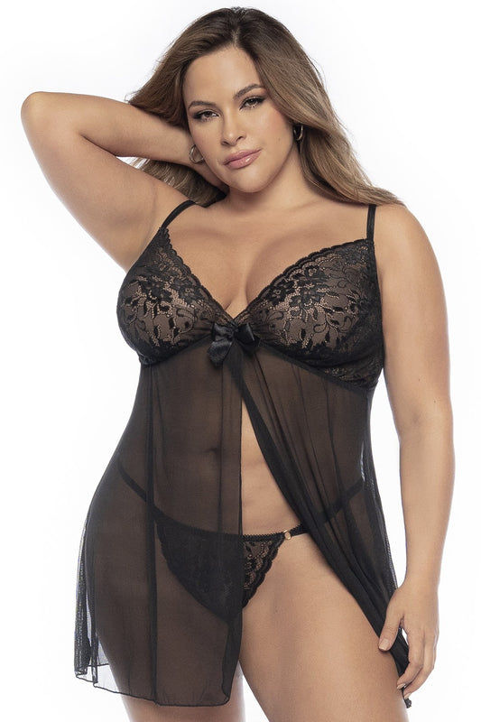 black Babydoll Plus Size - MAL7501XBLK - 3XL/4XL-0