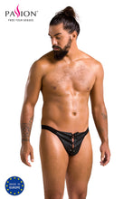 black faux leather jockstrap 044 - 2XL/3XL-4