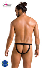 black faux leather jockstrap 044 - 2XL/3XL-5