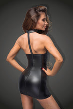 black Powerwetlook minidress F172 - L-3