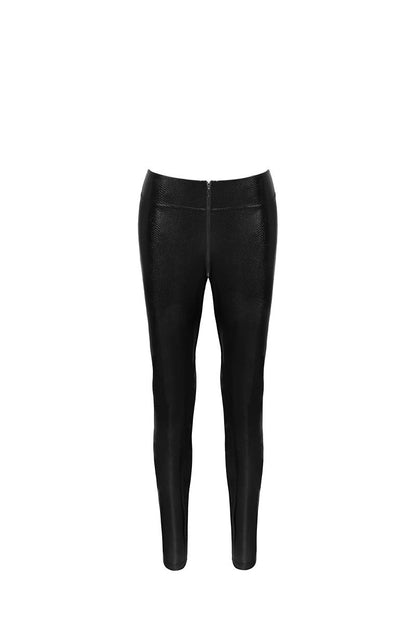 F274 Snake wet look leggings with zipper - 3XL-0