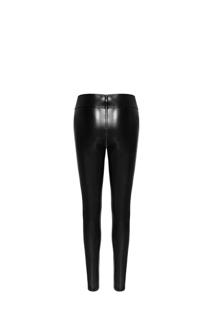 F274 Snake wet look leggings with zipper - 3XL-1