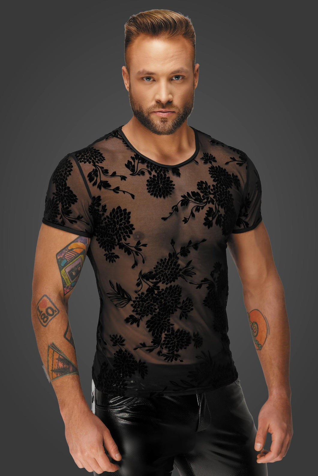 Flock embroidery t-shirt H073 - 3XL-0