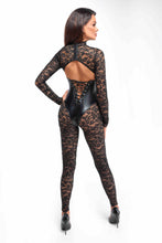 F299 Enigma lace catsuit with underbust bodice - 3XL-5