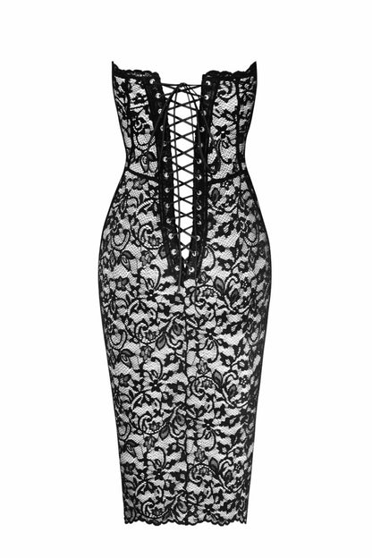 F301 Catalyst lace up midi dress - 3XL-1