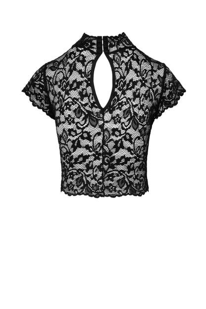 F303 Essence lace top with high collar - 3XL-1