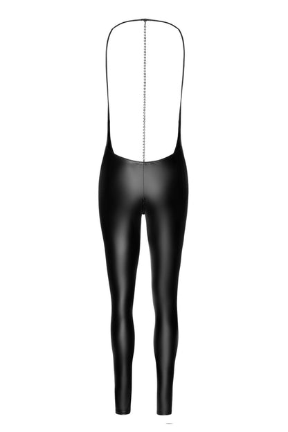 F306 Mirage catsuit with jewelry rhinestone chain adorning the back 3XL-1