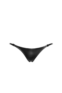 P012 Wild crocodile wetlook thong with double opening - 3XL-0