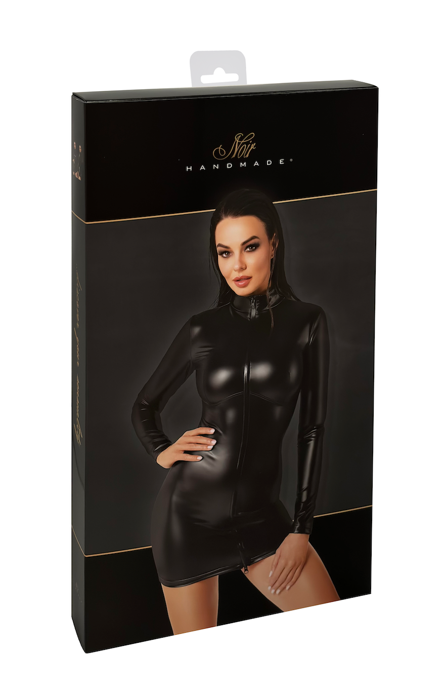 Chimera powerwetlook mini dress with long sleeves 3XL-6