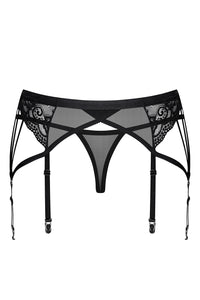 854-GAR-1 Garter Belt + T-String black - L/XL-3