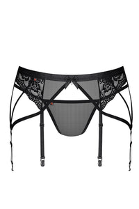 854-GAR-1 Garter Belt + T-String black - L/XL-2