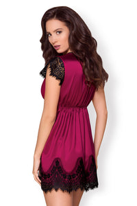 861-PEI-5 Peignoir fuchsia - L/XL-1