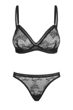 030418 Set out of plunge underwired bra and thong - XL (BH 75E/80D & Panty 42)-0