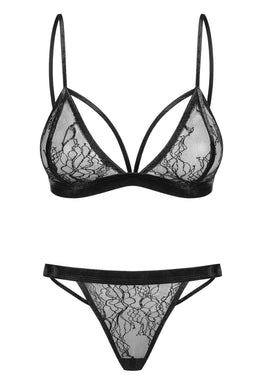 060718 Set out of lace bralette and thong - XL (BH 75E/80D & Panty 42)-0