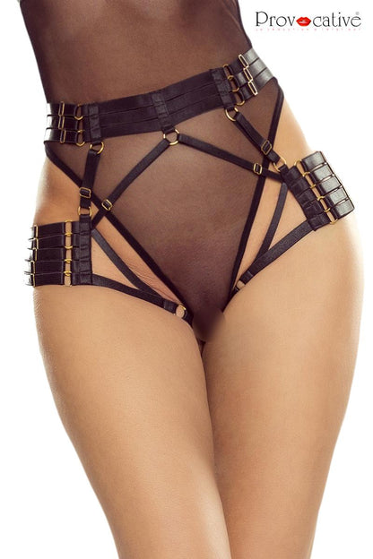 black Harness Panty PR1633 - S/L-4