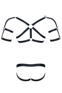 harness SET010 black - XXL/XXXL-2