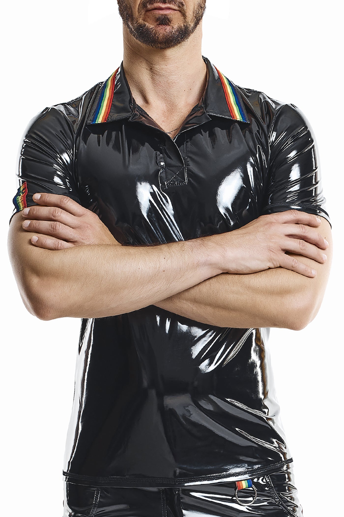 Polo PVC Shirt RMRaffaeleRBW black - 2XL-4