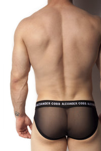 ALEXANDER COBB TRANSPARENT SLIP BLACK