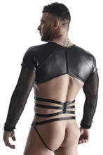 Men's long sleeve shirt with harness TSH019 black - XXL-1