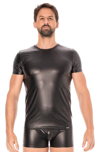 black wetlook T-Shirt 2008-81 - XL-0