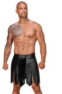Eco leather men's gladiator skirt H053 - XL-0