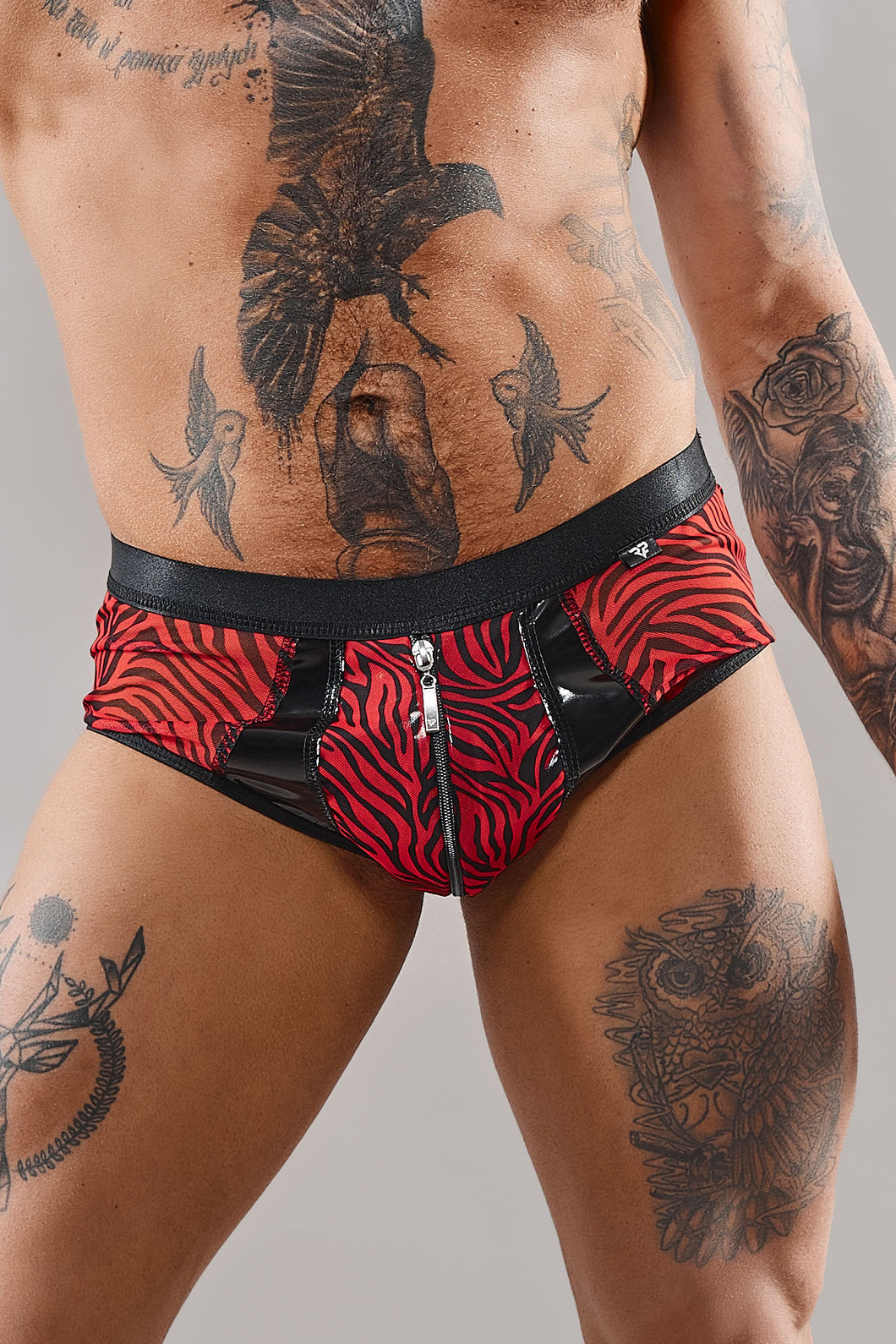 mesh brief REFranco001 black/red - 2XL-0